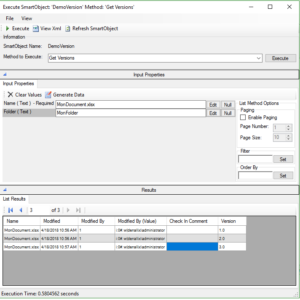 Manipuler différentes versions d'un document stocké dans SharePoint dans un formulaire K2