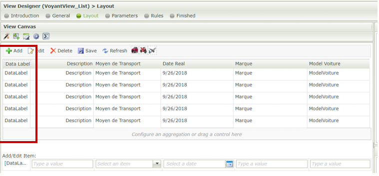 Ajouter les voyants dans une vue list avec k2 blackpearl : ajout des datalabels