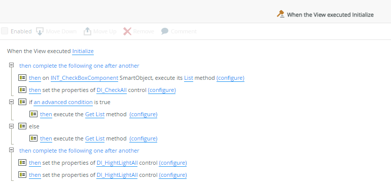 Configuration de l'initialise de la View