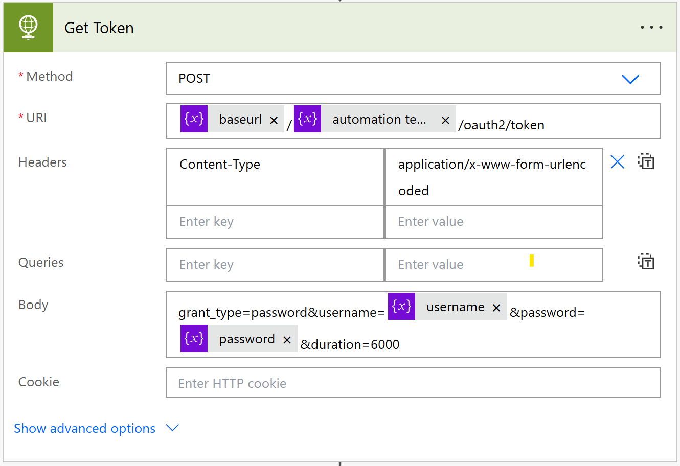 Récupération du token d'authentification