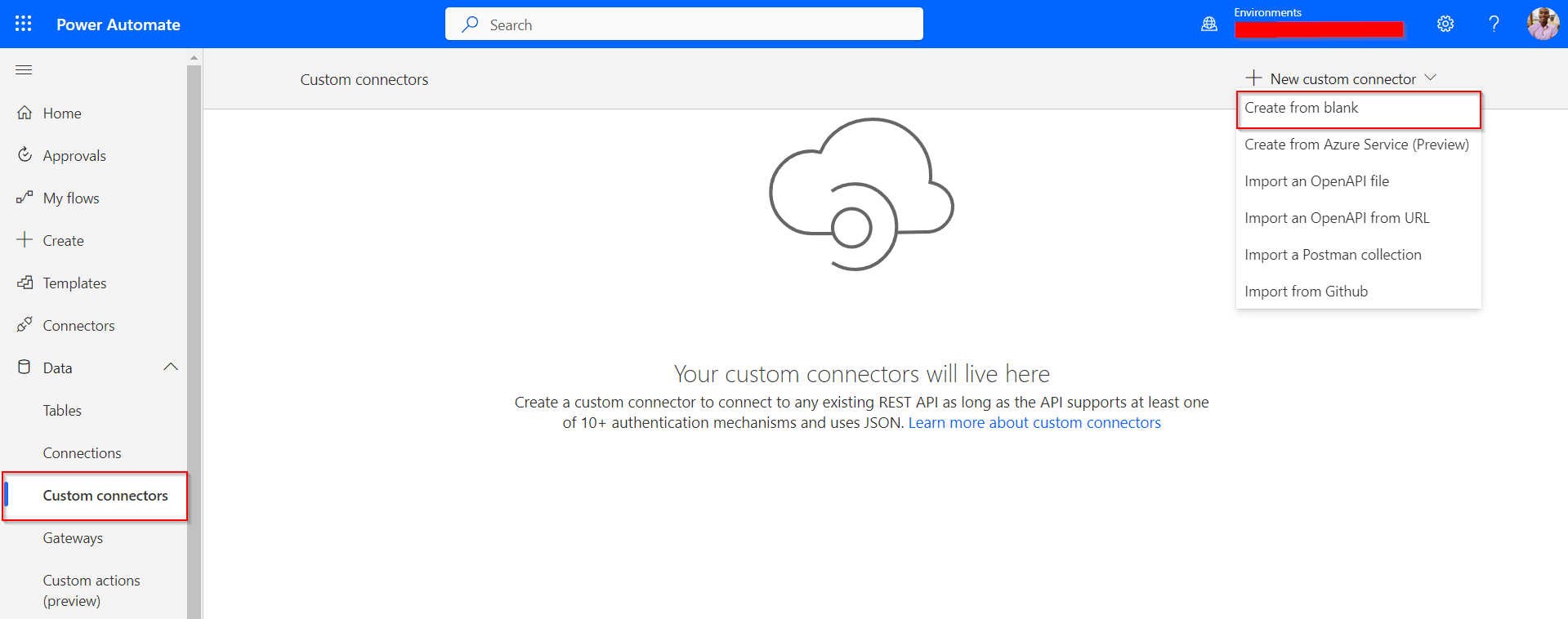 Create a custom connector