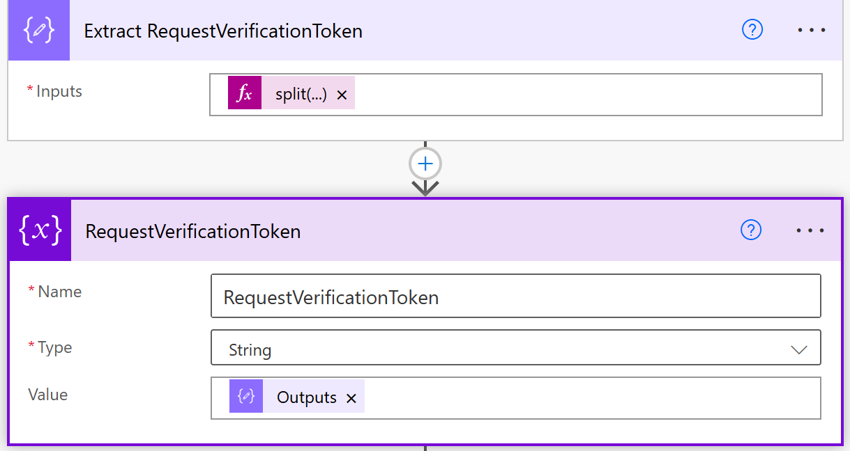 Extraction et stockage du RequestVerificationToken